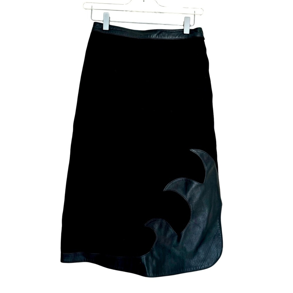 Stuart Leather Fashion Black Skirt Size 8